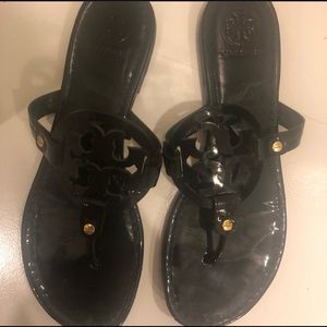Tory Burch size 10 black miller sandals